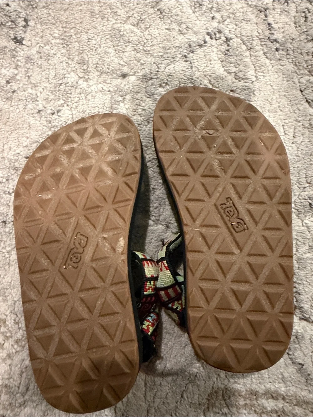 Teva Kids Black Sandals with Red, Green and Blue Aztec Straps